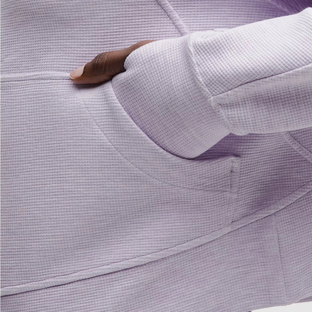 lululemon athletica light lavender waffle-knit zip hoodie - Picture 6 of 7